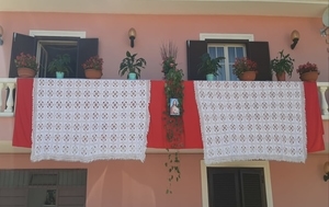 Balcone Addobbato per Infiorata di Poggio Moiano